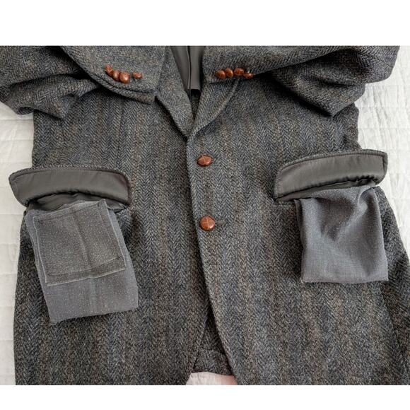 harris tweed 100% pure Scottish wool 50s vintage men's jacket - Picture 11 of 16